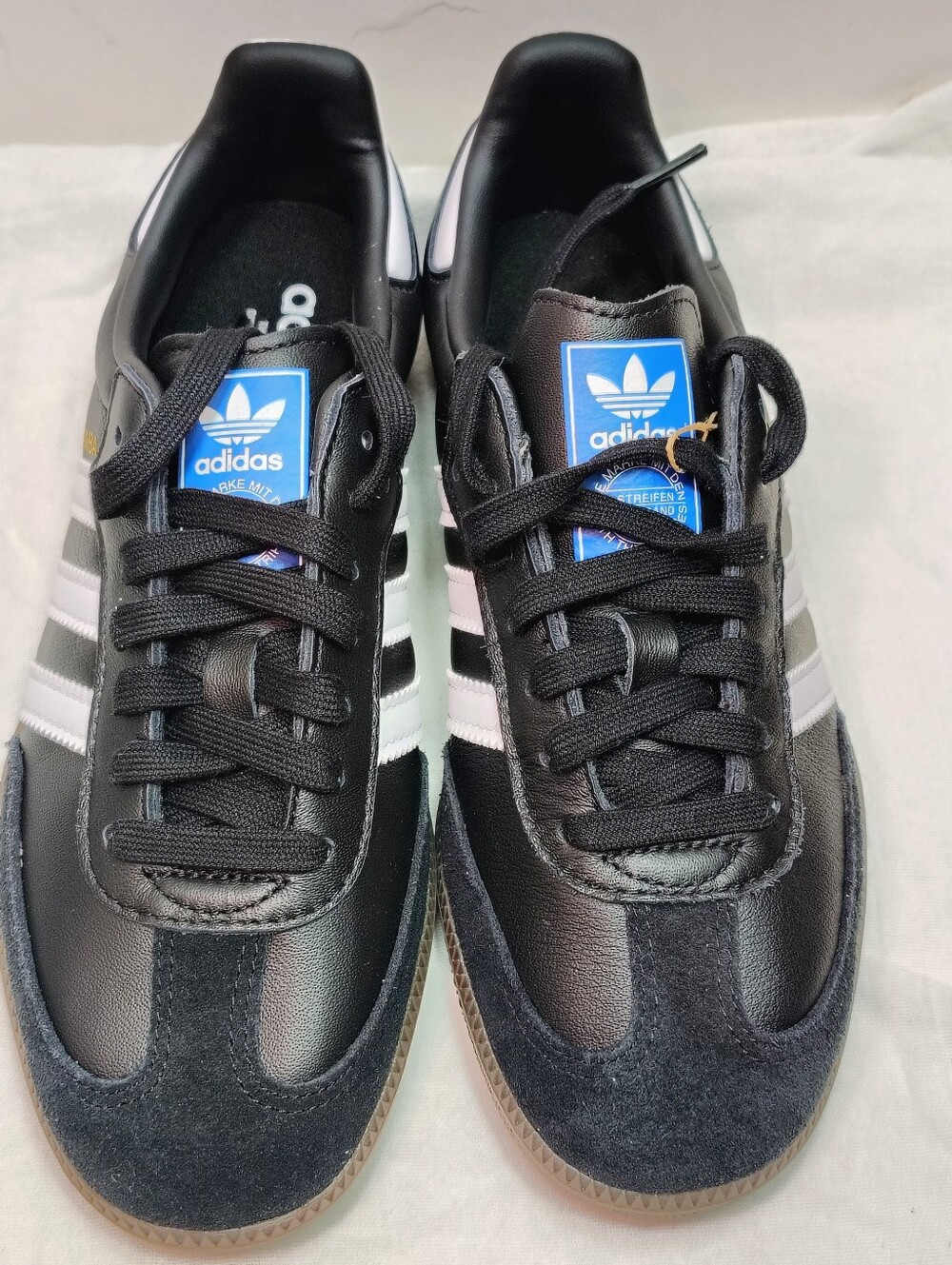 Adidas Black White Classic Low-Top Sneakers Brand New Mens 6.5